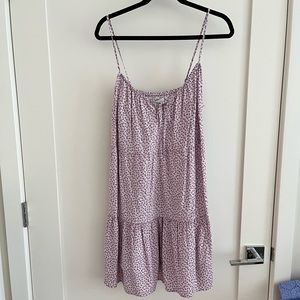 NWT Old Navy lavender floral tiered dress size M